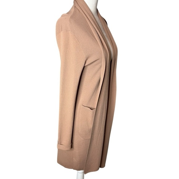 Mod Ref Tan Cardigan with Relaxed Duster Length pockets  size Small - Picture 3 of 11